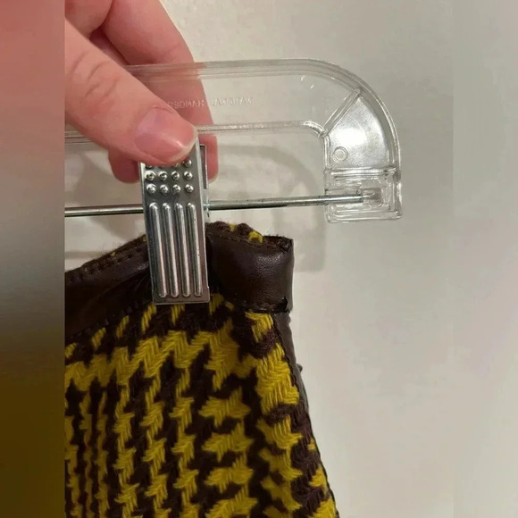 VTG PHILOSOPHY DI ALBERTA FERRETTI Wool houndstooth leather Skirt Jacket Set S - Picture 15 of 16